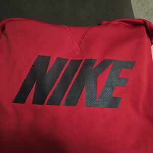 Nike Red Hoodie with Black Logo